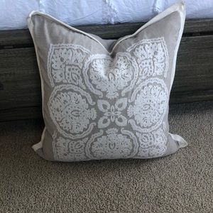 Grey & White Accent Pillow